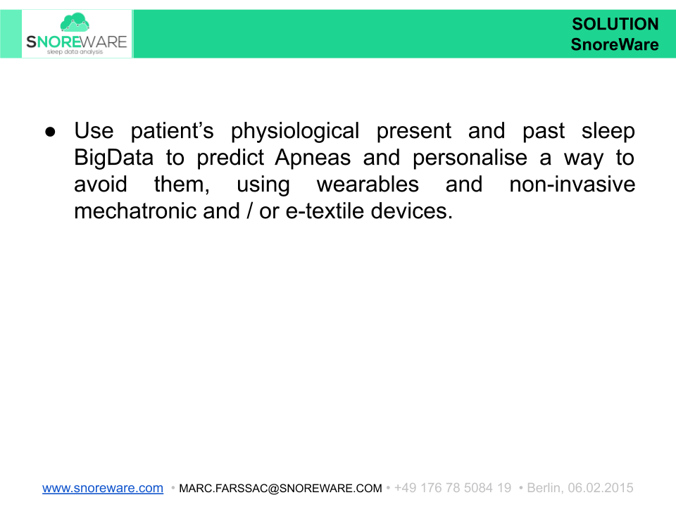 SnoreWare Pitch Deck